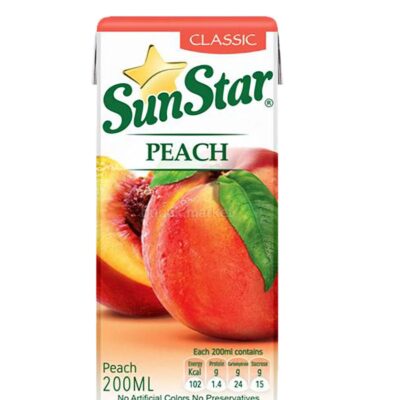 آبمیوه سان استار هلو ۲۰۰ میلی ۳۶ عددی